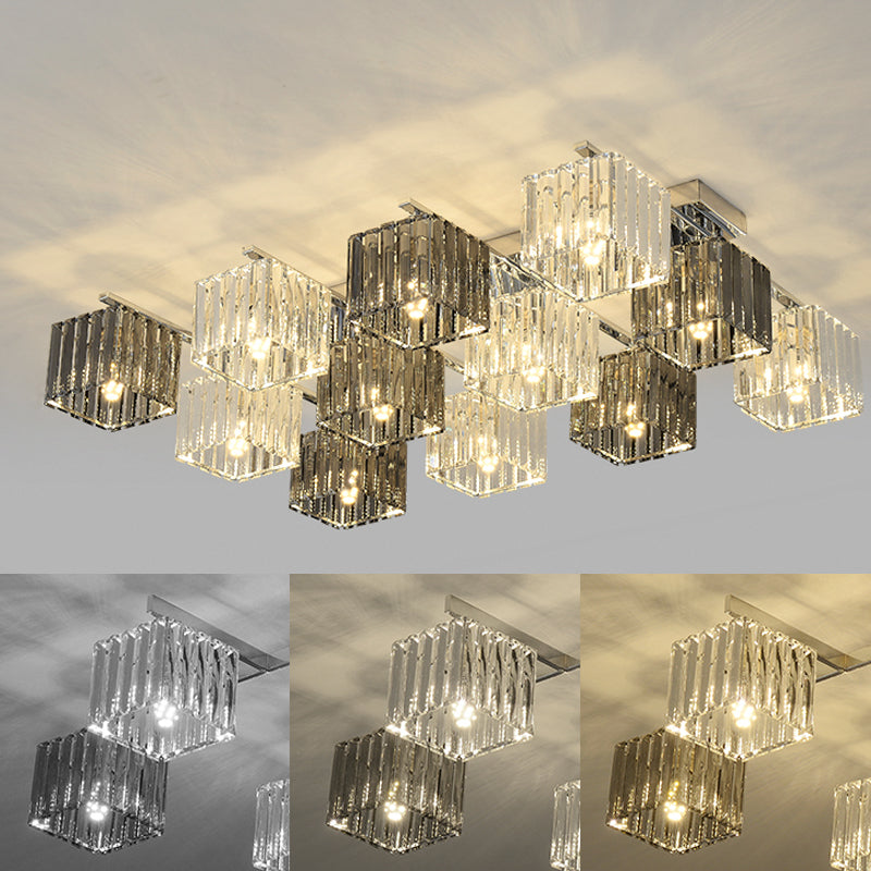 【シーリングライト】水晶ガラス型シーリングライト 調光調色