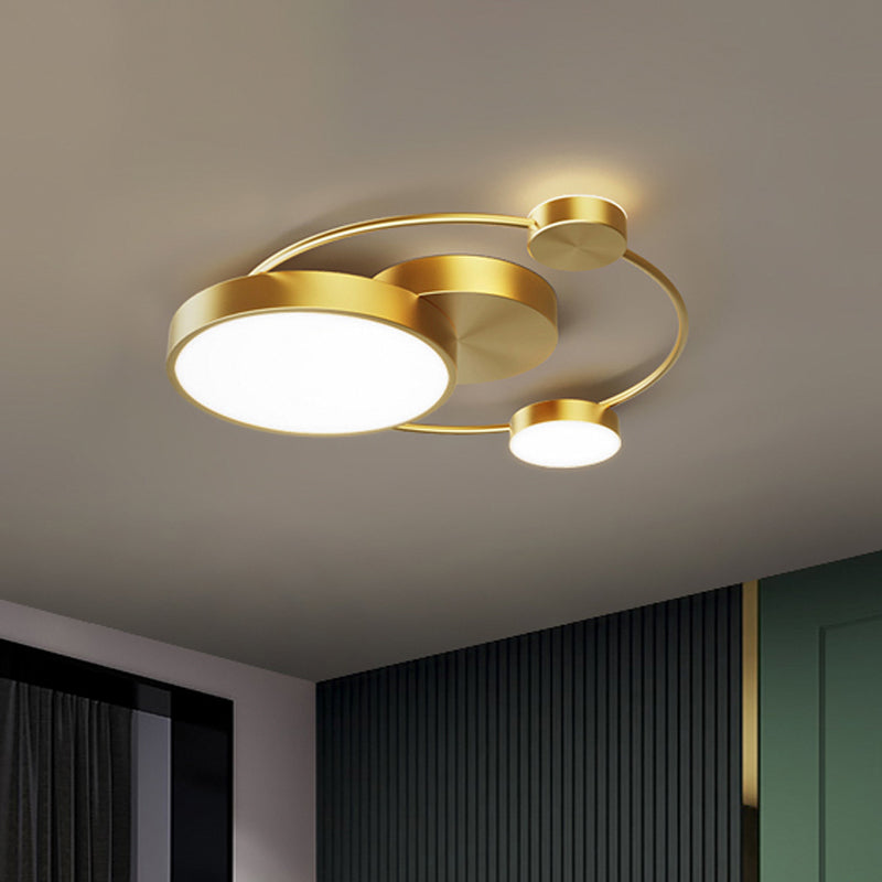 INDOORPLUS公式/【シーリングライト】デザイン性ライト 調光モード多種 3 ゴールド※100日間返品交換保証制度