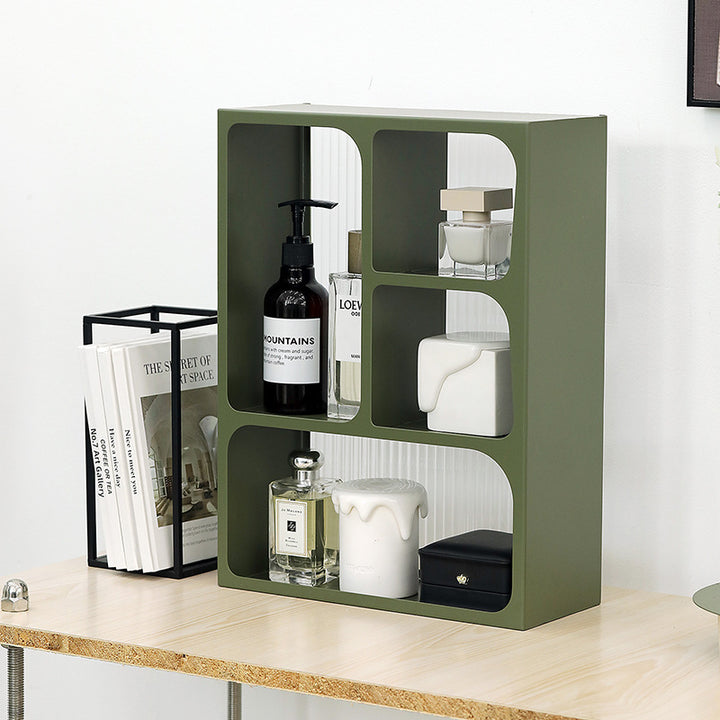 【卓上ラック・机上ラック】現代自然風 オブジェ 飾り棚 シェルフ