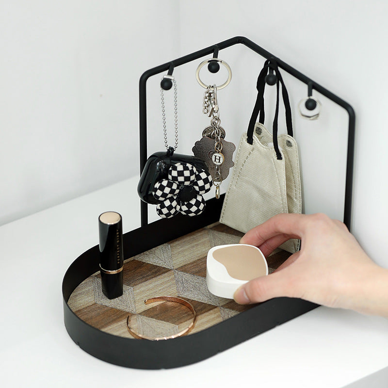 【飾り棚・シェルフ】北欧風 玄関鍵収納