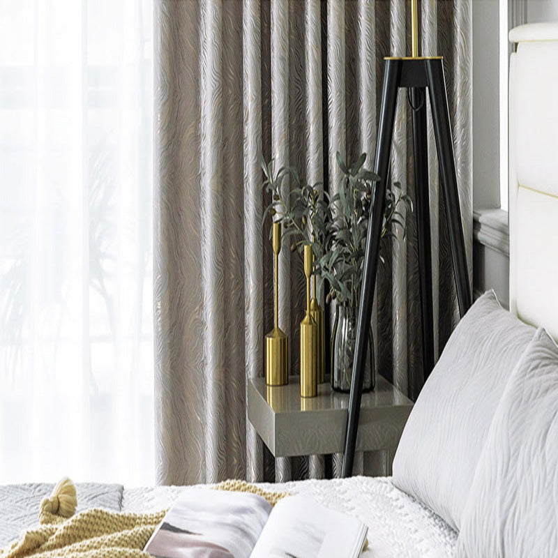 【ドレープカーテン】高級感フランス風 選べる8色 カーテンの細部画像 アイボリー(柄付け) ポリエステル100% 遮光1級