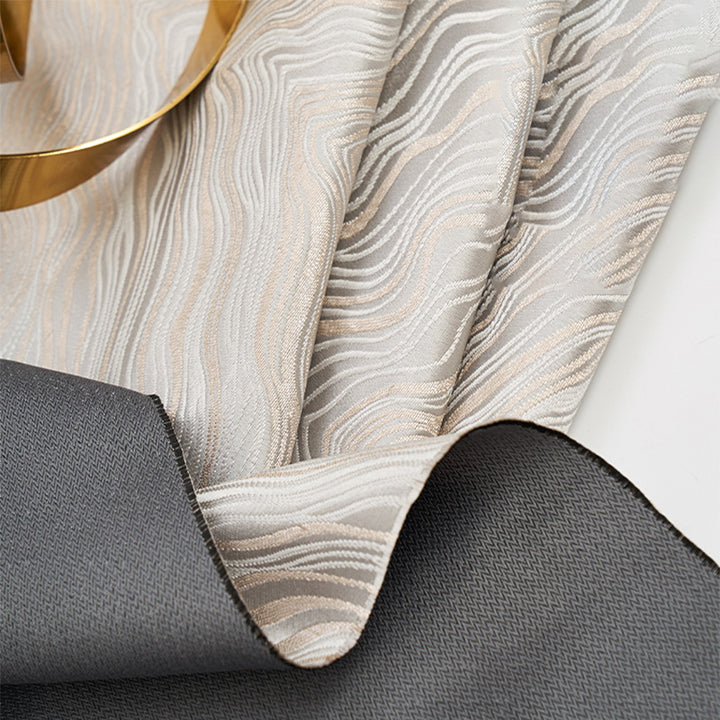 【ドレープカーテン】高級感フランス風 選べる8色 カーテンの細部画像 グレー(柄付け) ポリエステル100% 遮光1級