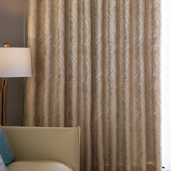 【ドレープカーテン】高級感フランス風 選べる8色 カーテンの細部画像 ゴールド(柄付け) ポリエステル100% 遮光1級