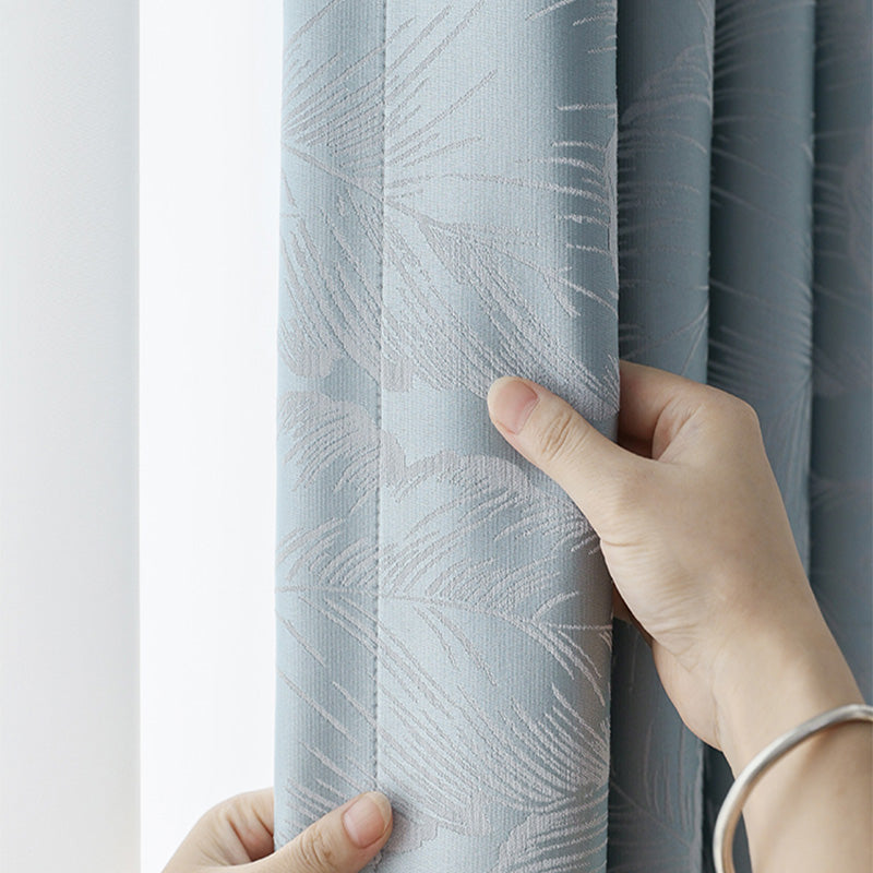 【ドレープカーテン】つるつるフランス風 選べる2色 カーテンの細部画像 ブルー(柄付け) ポリエステル100% 遮光1級