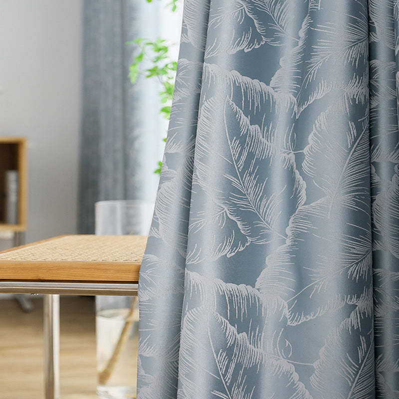 【ドレープカーテン】つるつるフランス風 選べる2色 カーテンの細部画像 ブルー(柄付け) ポリエステル100% 遮光1級