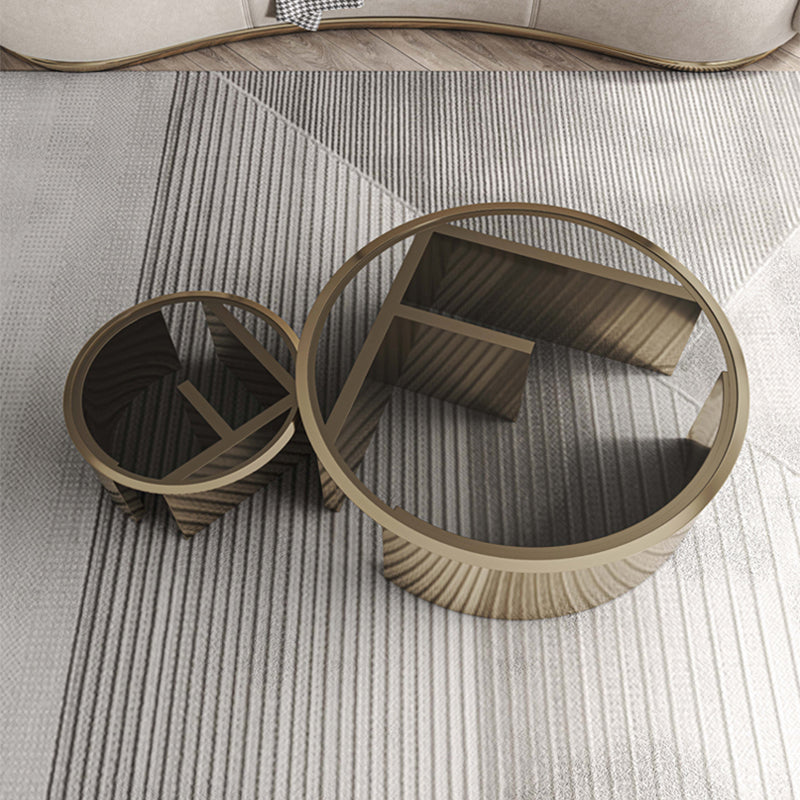 【ローテーブル】黒金ラグジュアリー ゴールド 80+50ローテーブルセット 100日間返品交換保証制度