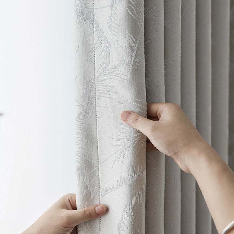 【ドレープカーテン】つるつるフランス風 選べる2色 カーテンの細部画像 浅いグレー ポリエステル100% 遮光1級