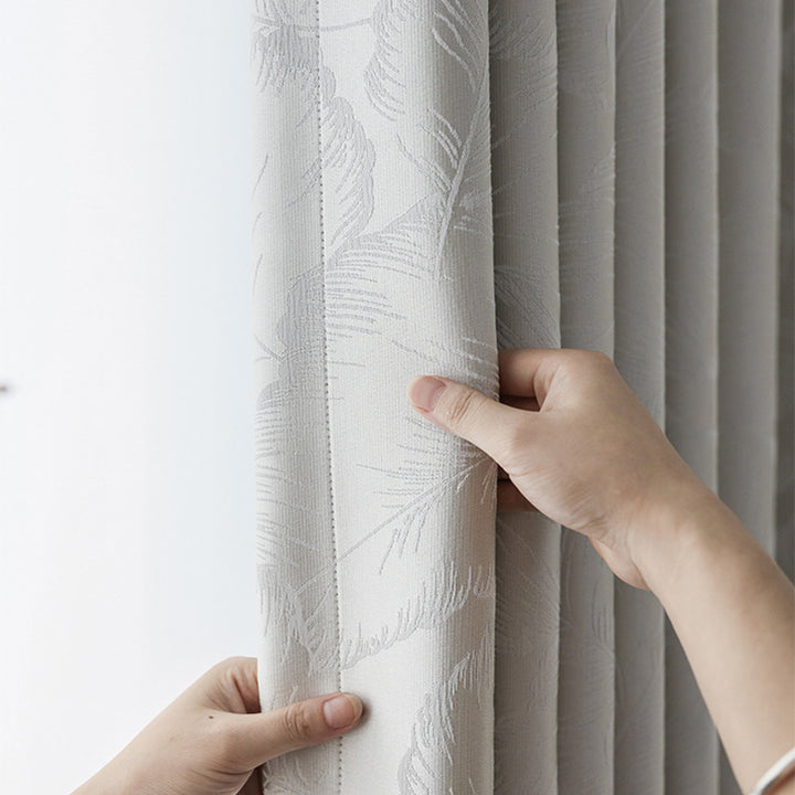 【ドレープカーテン】つるつるフランス風 選べる2色 カーテンの細部画像 浅いグレー ポリエステル100% 遮光1級