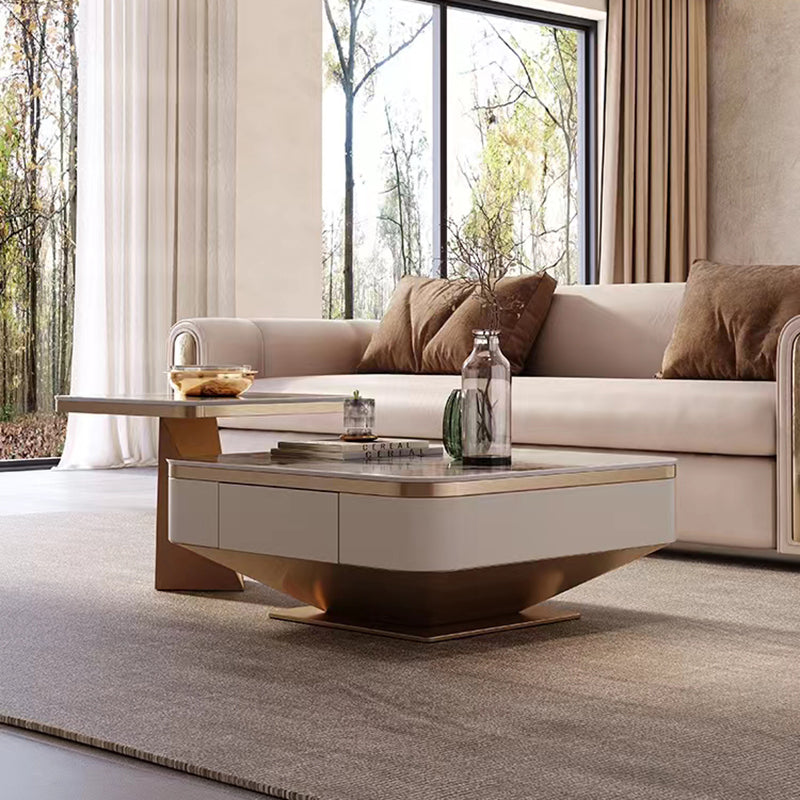 【ローテーブル】マーブル柄 ステンレス脚 選べる3サイズ 脚色ゴールド 100日間返品交換保証制度