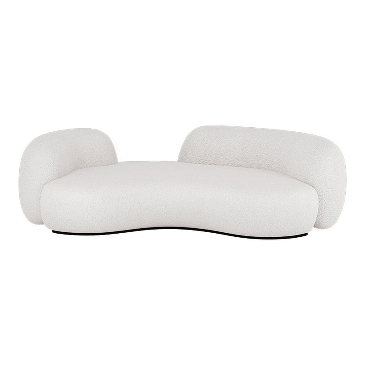 【ソファ】ソファー ミルク色インスタ映え 3人掛け ソファの全体画像 ホワイト ラムフリース