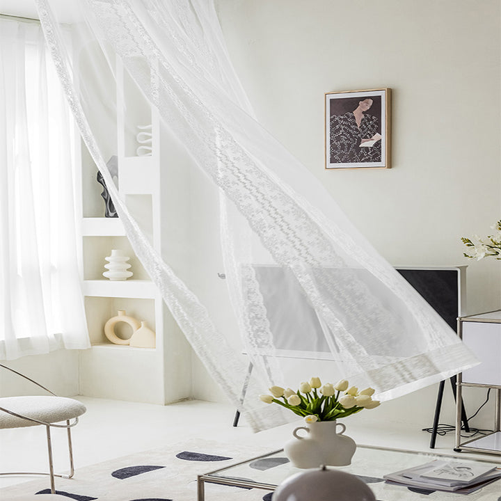 【レースカーテン】光と影 選べる2種類