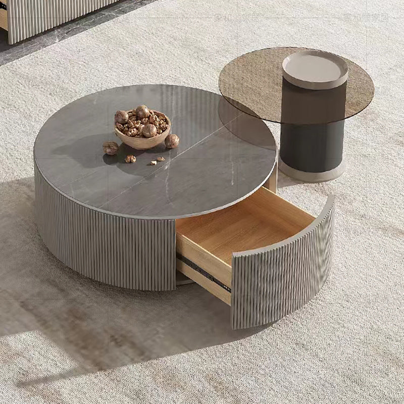 【ローテーブル】リゾート風 テーブルセット サンドグレー+コーヒーブラウン 100日間返品交換保証制度