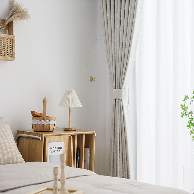 【ドレープカーテン】つるつるフランス風 選べる2色 浅いグレー ポリエステル100% 遮光1級