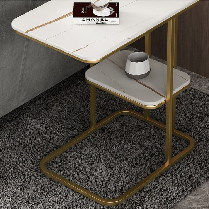 【サイドテーブル】マーブル模様おしゃれ 2色 サイドテーブルの細部画像 安心の100日間返品交換保証