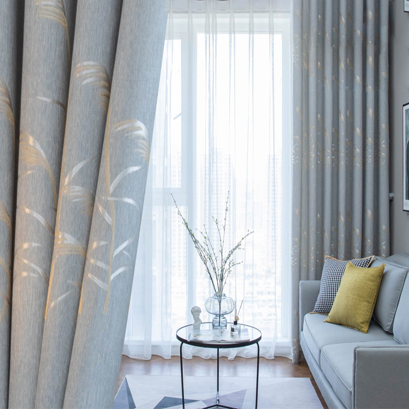 【ドレープカーテン】ジャガード織 選べる24色柄 カーテンの細部画像 シルバー(柄付け) ポリエステル 遮光1級 1.5倍ヒダ(2つ山)