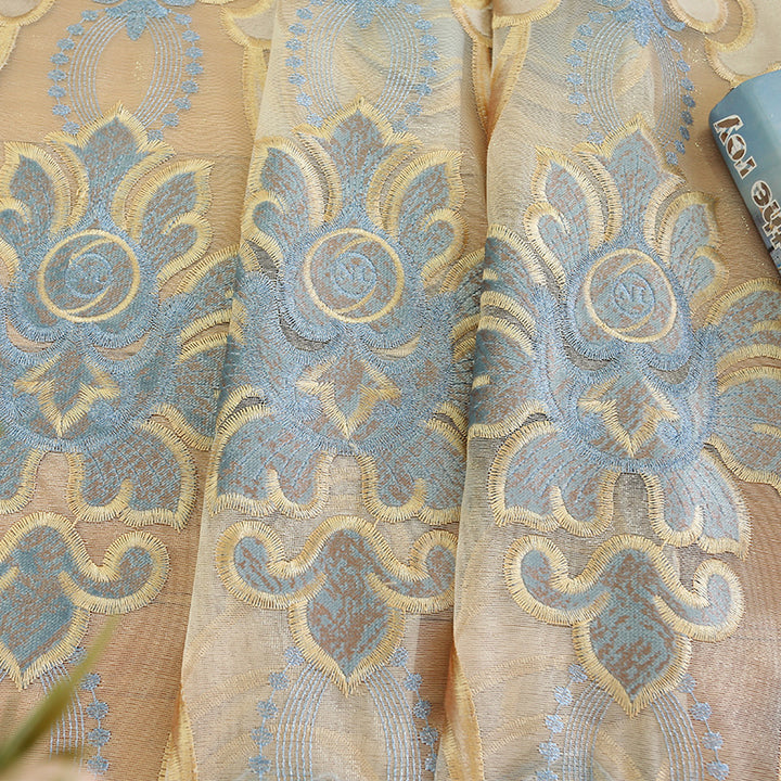 【レース+ドレープセットカーテン】ヨーロッパ風 高級感 2色選べる