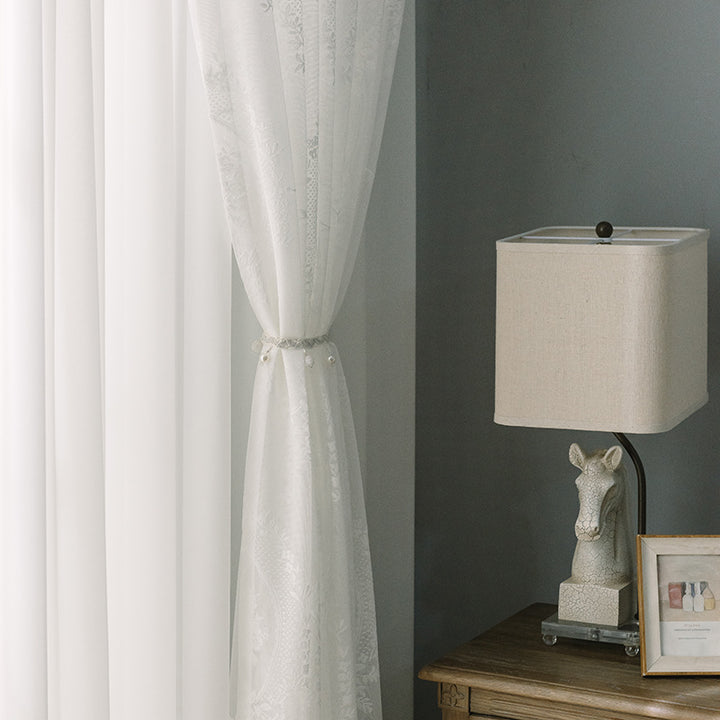 【レースカーテン】ジャガード織 柔らかい