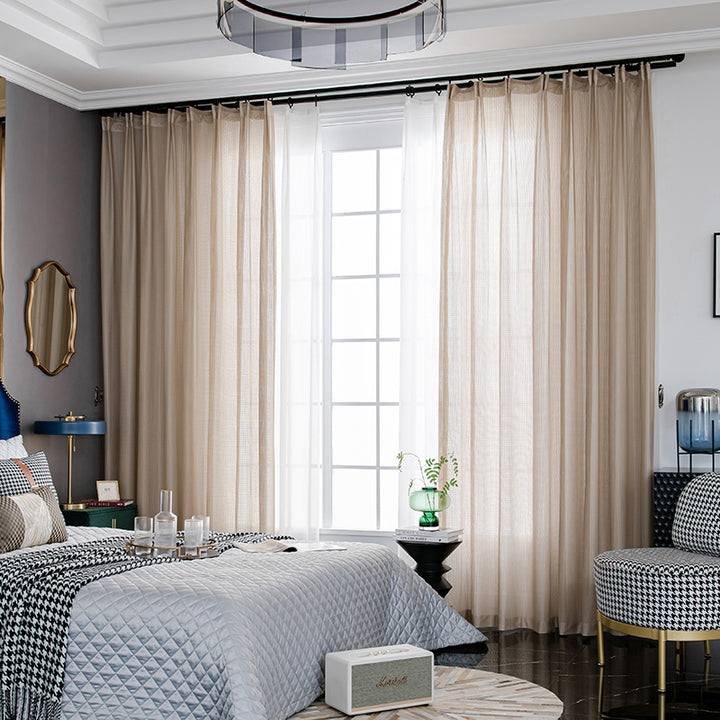 【レースカーテン】フィッシュボーン紗 選べる10色