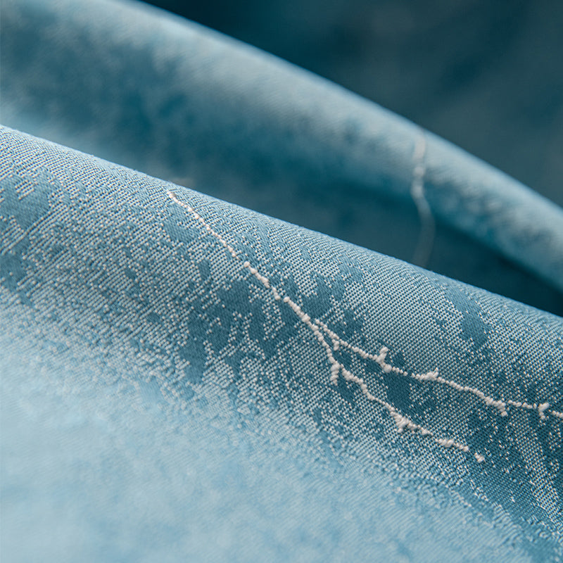 【ドレープカーテン】ジャガード織エレガント 選べる4色 カーテンの細部画像 ブルー(柄付け) 布製 遮光2級