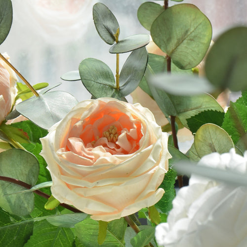 【造花】チャイニーズローズ 潤い 北欧 優雅