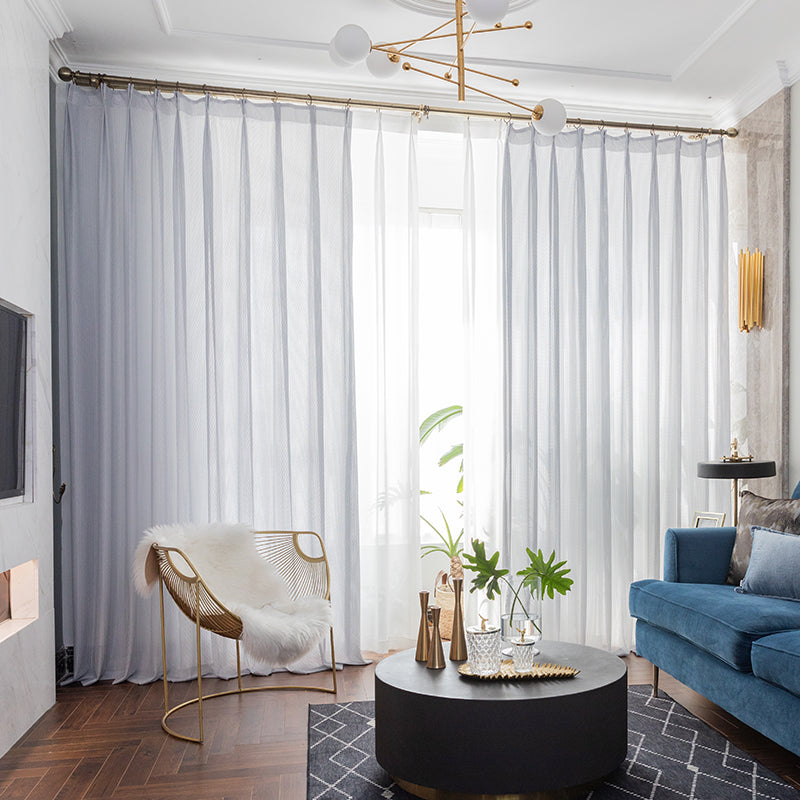 【レースカーテン】フィッシュボーン紗 選べる10色