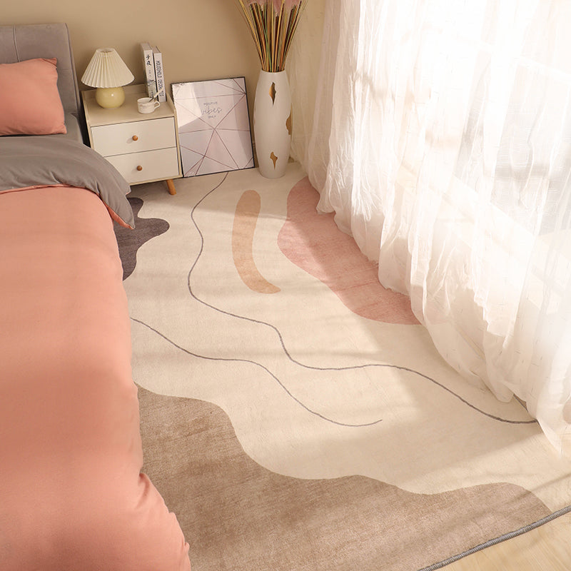 【カーペット・ラグ】モダンデザイン ピンク 選べる4種