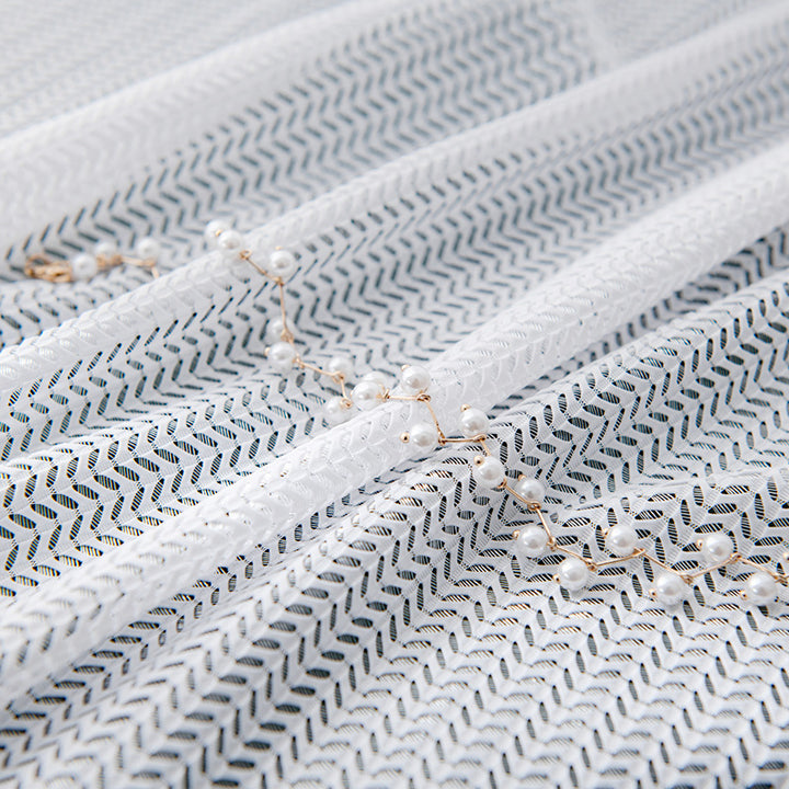 【レースカーテン】フィッシュボーン紗 選べる10色