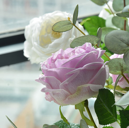 【造花】チャイニーズローズ 潤い 北欧 優雅