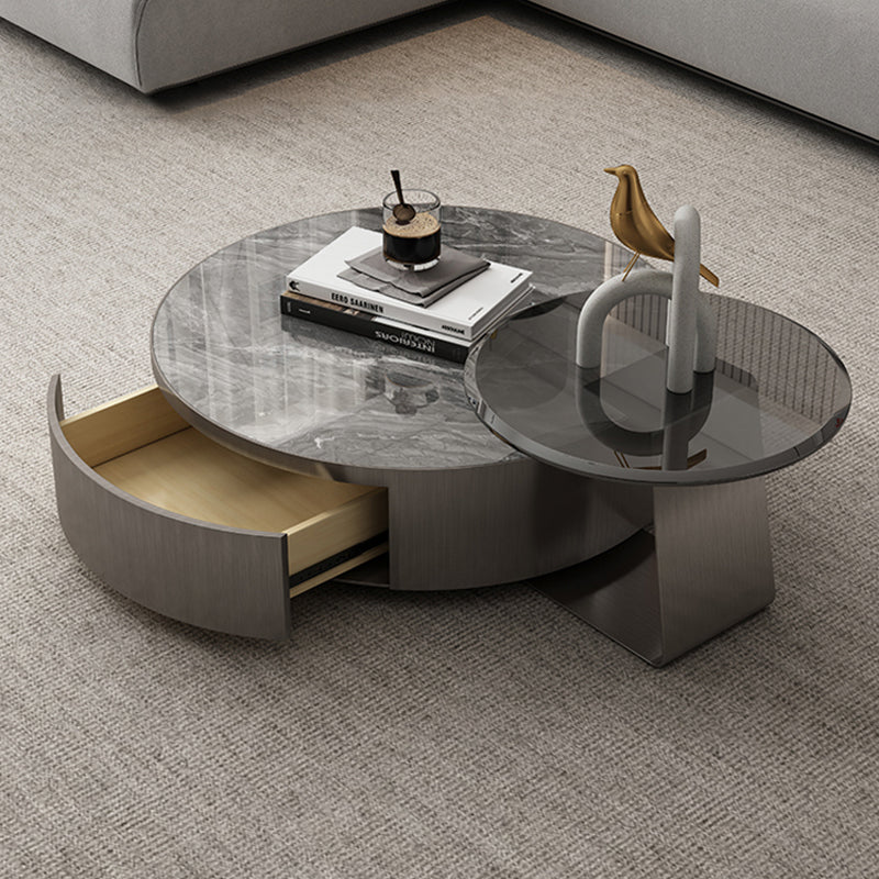 【ローテーブル】イタリア風 高級感満載 選べる4色 グレー 100日間返品交換保証制度