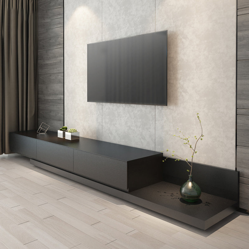 【テレビボード】伸縮式テレビボード 選べる7色 色・パターン ブラック スタイル 直角型