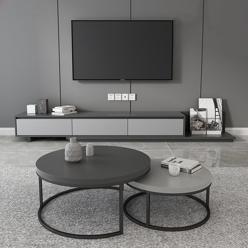 【テレビボード】伸缩式のテレビボード 海外風 グレー 伸縮式 200~350*40*35