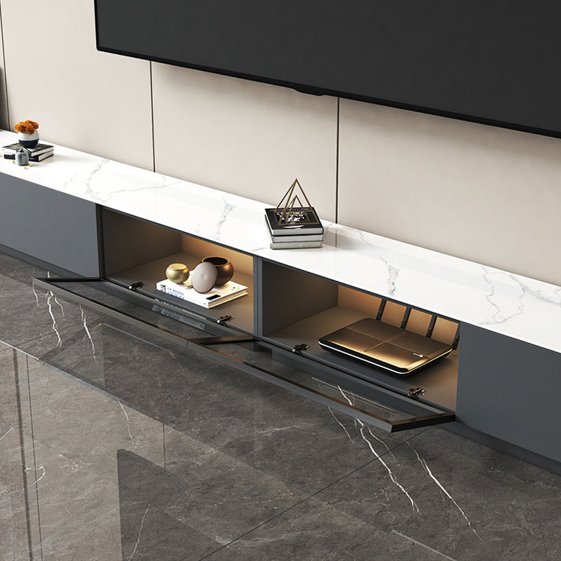 【テレビボード】マーブル柄テレビボード 選べる2色 天板色ホワイト+グレー テレビ台の細部画像