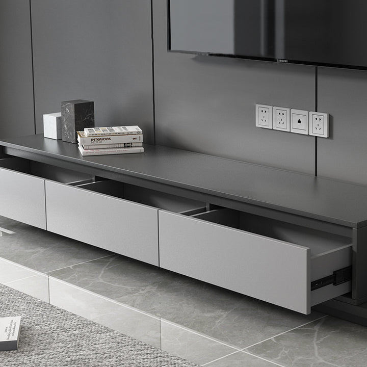 【テレビボード】伸缩式のテレビボード 海外風 グレー オープン収納の細部画像 伸縮式 200~350*40*35