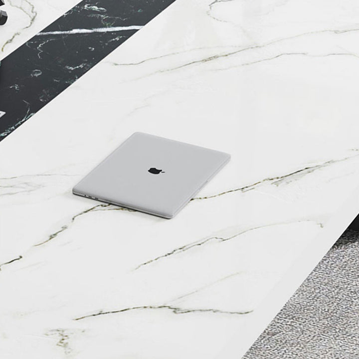 会議用テーブル おしゃれ 高品質 (大理石テーブル、ホワイト) ※100日間返品交換保証