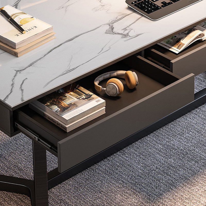 【デスク】テーブル モダン風 おしゃれなデスク 引き出しの細部画像