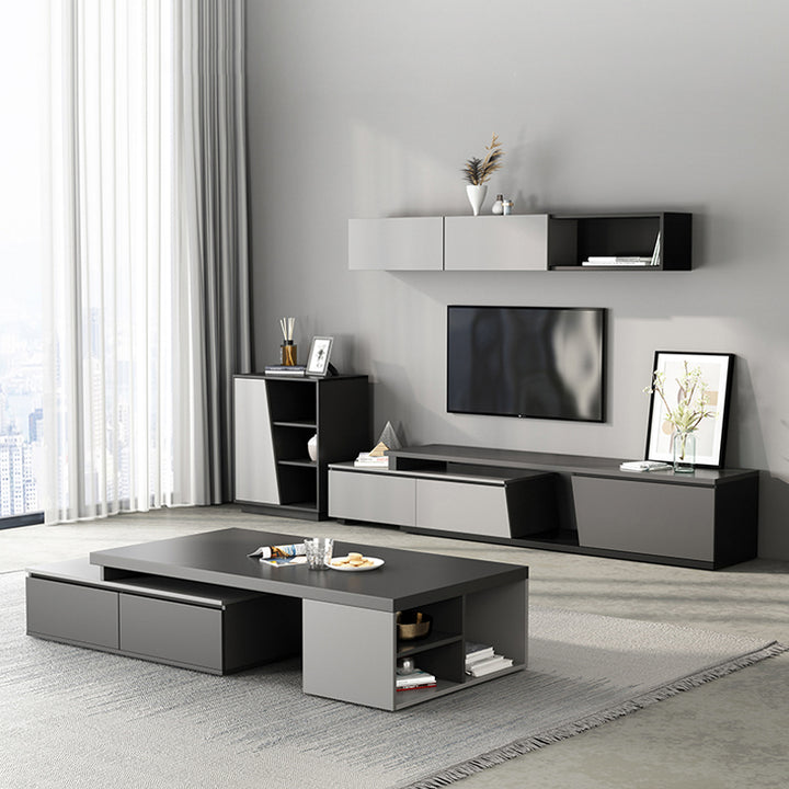 【テレビボード】伸縮式テレビボード 北欧 選べる2色 グレー+木製天板 伸縮式180~270*40*39