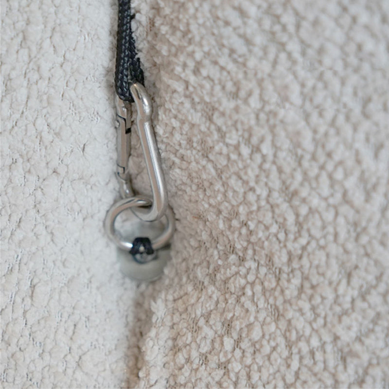 【ソファ】ソファー クリーム色おしゃれ 選べる4素材 フックとリングの細部画像