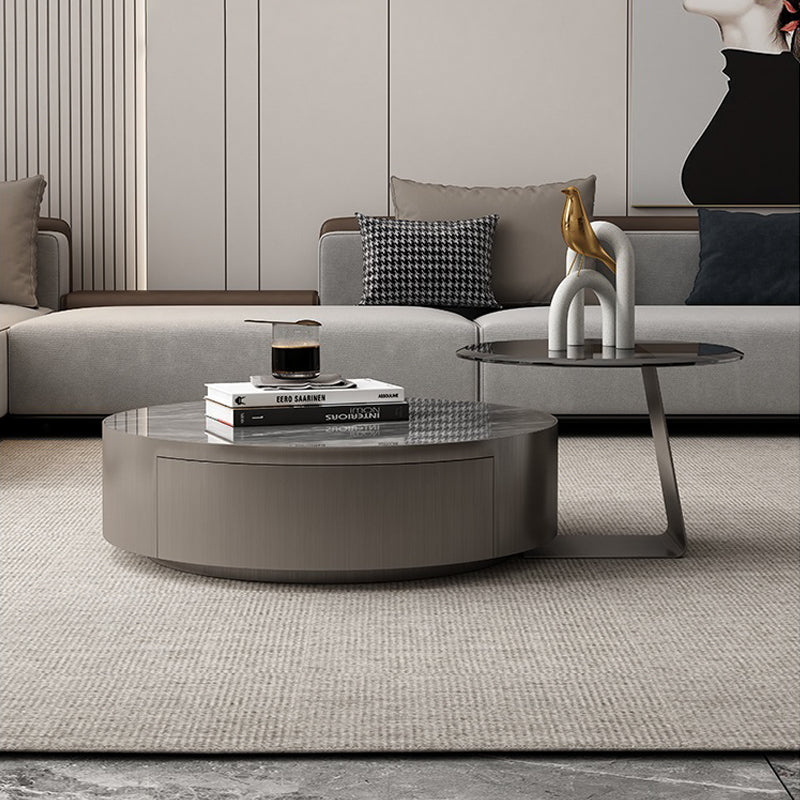 【ローテーブル】イタリア風 高級感満載 選べる4色 グレー 100日間返品交換保証制度