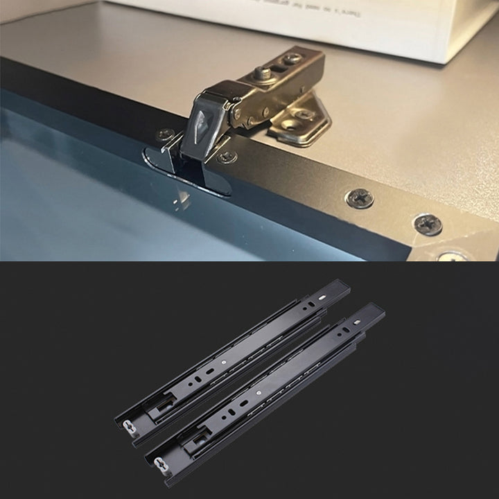 【テレビボード】マーブル柄テレビボード 選べる2色 天板色ホワイト+グレー 金属製スライドレールの細部画像