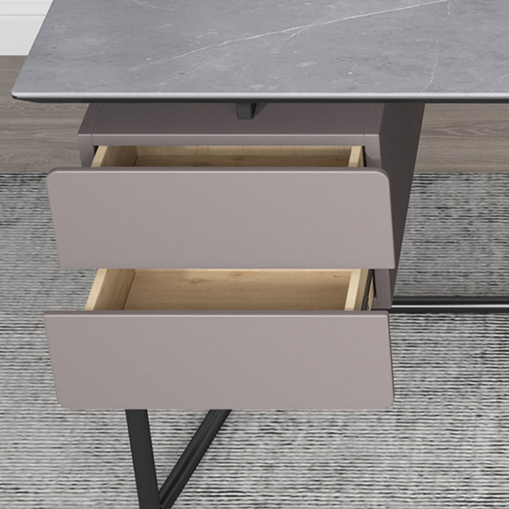 【デスク】テーブル モダン 現代感 引き出しの細部画像