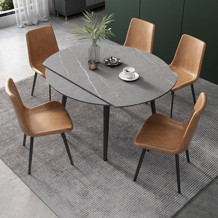 【ダイニングテーブル】北欧 伸縮式 選べる4色 グレー ダイニングテーブルセット