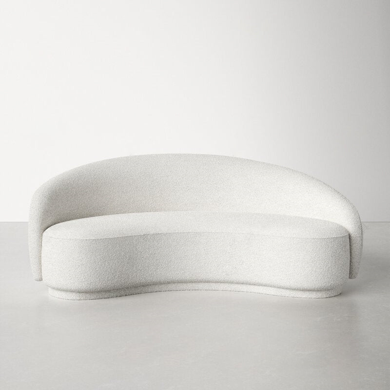 【ソファ】ソファー 洗練されたデザイン 選べる2色 ソファの全体画像 ライトグレー ラムフリース 2人掛け/横幅162