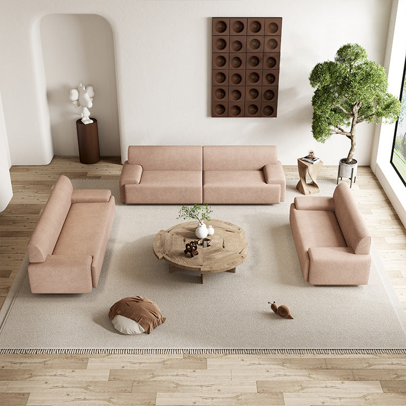 【ソファ】レトロモダン 選べる7色 ピンク 高密度ウレタンフォーム 2人掛け 154cm+クッション*2 4人掛け 246cm+クッション*2