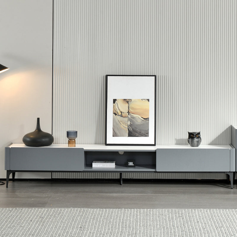 【テレビ台】ウォールナットのテレビボード 選べる6色 グレー 天板色ホワイト+グレー