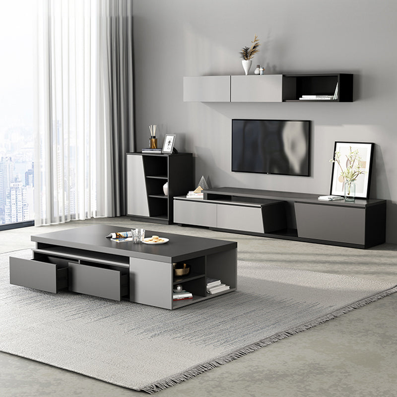 【テレビボード】伸縮式テレビボード 北欧 選べる2色 グレー+木製天板 伸縮式180~270*40*39