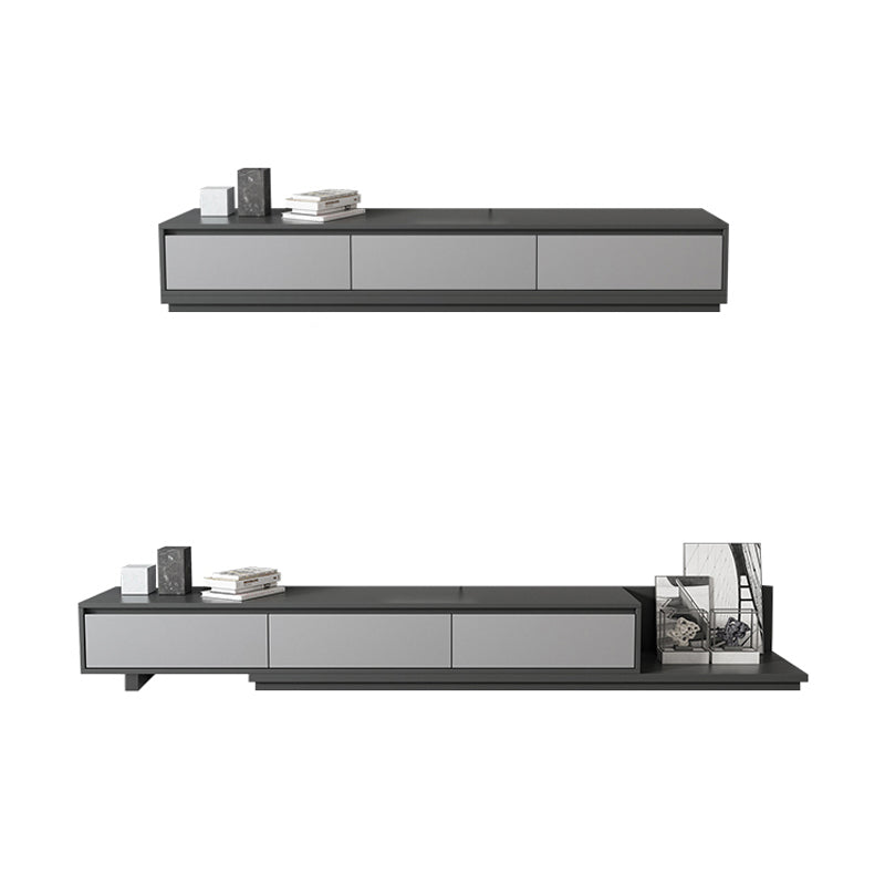 【テレビボード】伸缩式のテレビボード 海外風 テレビ台の全体画像 グレー 伸縮式 200~350*40*35