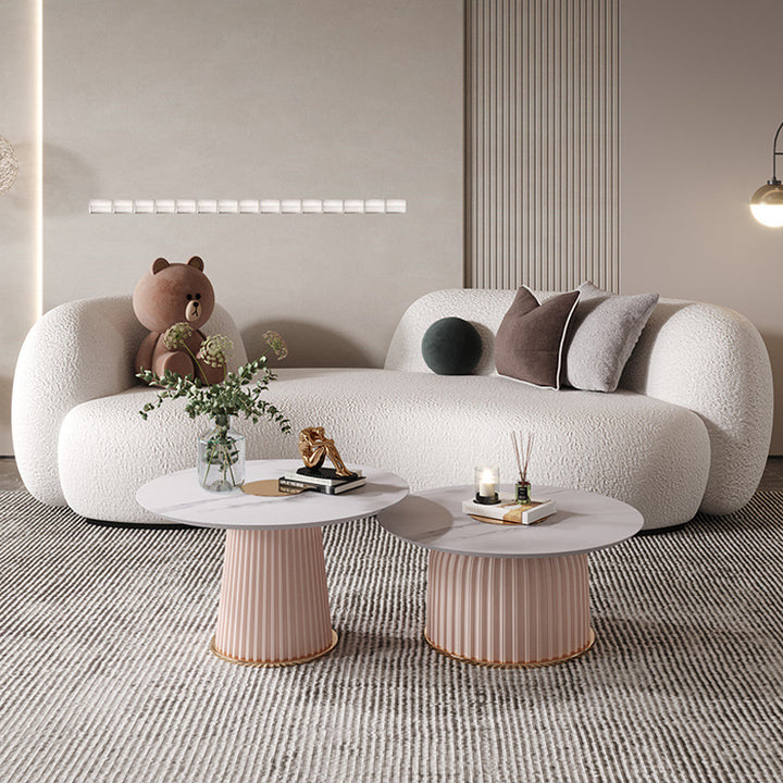 【ソファ】ソファー ミルク色インスタ映え 2人掛け ホワイト ラムフリース