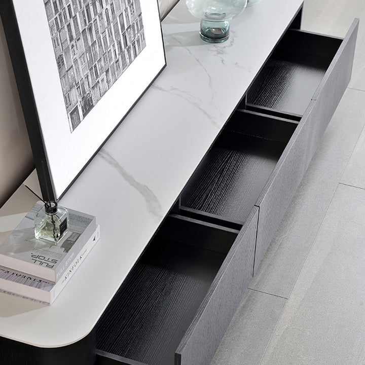 【テレビボード】伸縮式のテレビボード モダン風 引き出しの細部画像