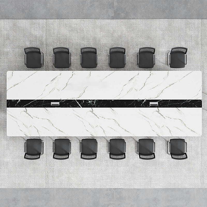 会議用テーブル おしゃれ 高品質(テーブル、椅子X12、ホワイトセット) ※100日間返品交換保証