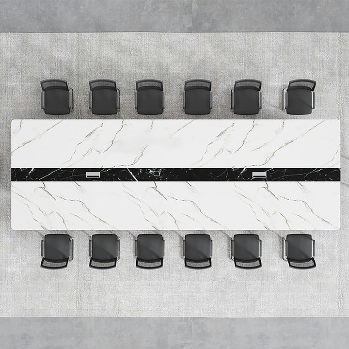 会議用テーブル おしゃれ 高品質(テーブル、椅子X12、ホワイトセット) ※100日間返品交換保証